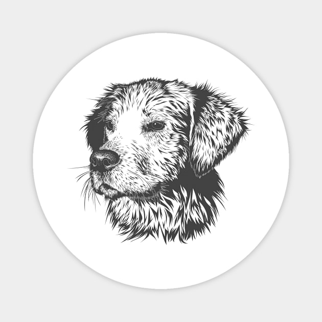 Retriever Magnet by MaiKStore